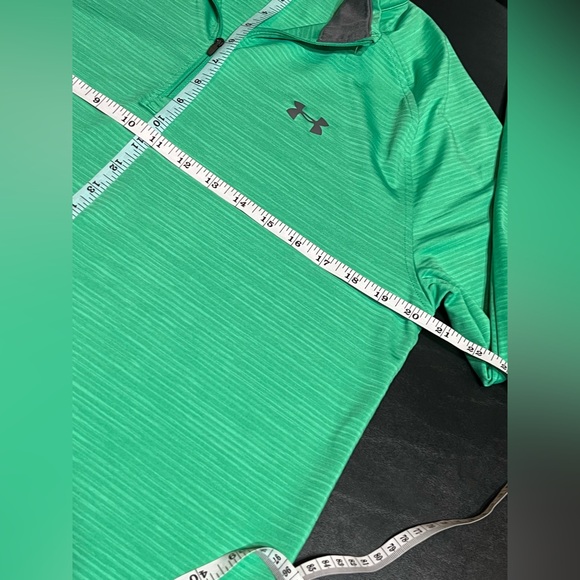 Under Armour Tech Zip Green Long Sleeve Performance Shirt - Picture 9 of 11